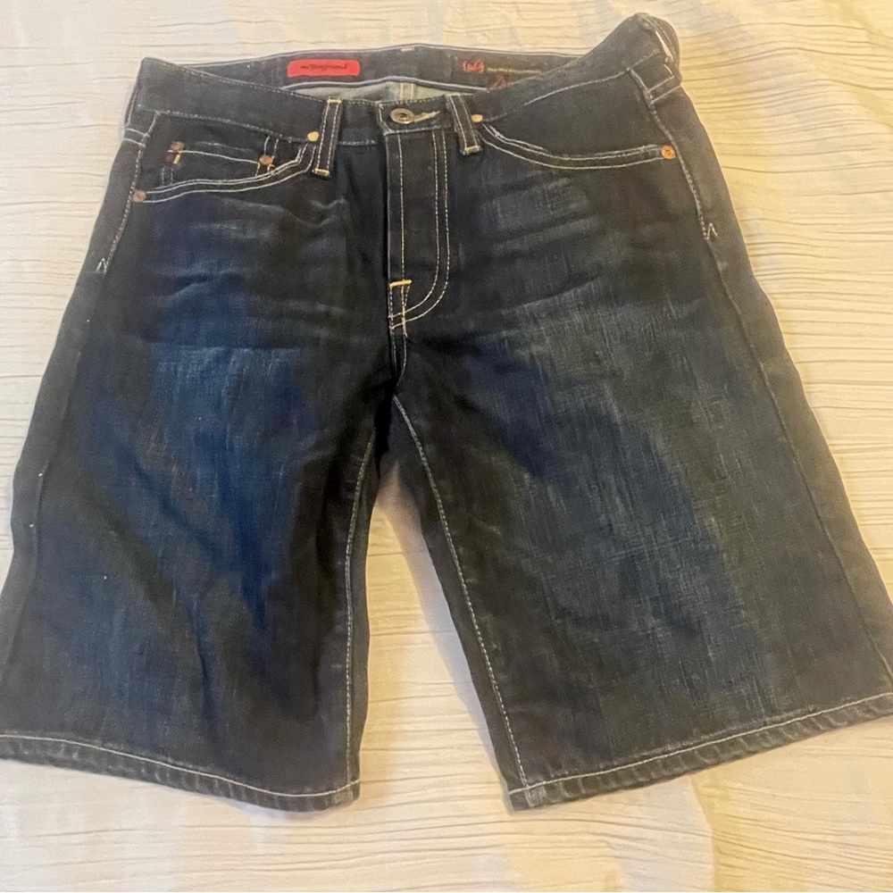 AG Adriano Goldschmied the boyfriend shorts dark wash 9 in inseam denim size 26r